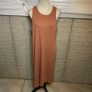 GAP Sleeveless Midi Length Ribbed Texture Tank‎ Dress Size Extra Large